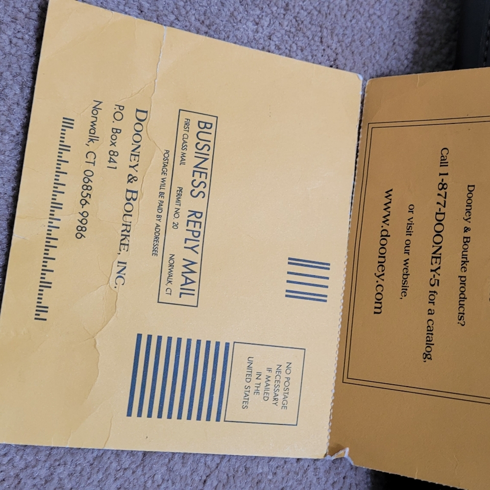 Classic Black and Brown Leather Dooney & BourkeBag  As Is Nail Polish On Inside - Picture 7 of 13